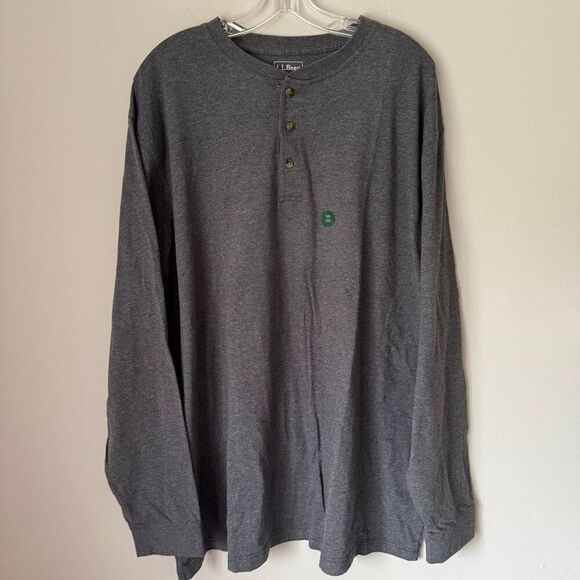L.L. Bean Other - L.L. Bean Traditional Fit Long Sleeve Henley Top Size XXL Tall Gray NWT